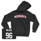Black Football Nebraska Hoodie Youth Medium / Leslie Black | #96
