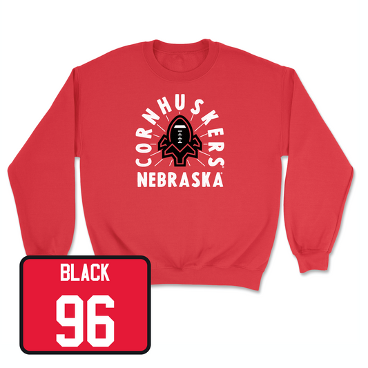 Red Football Cornhuskers Crew Youth Small / Leslie Black | #96