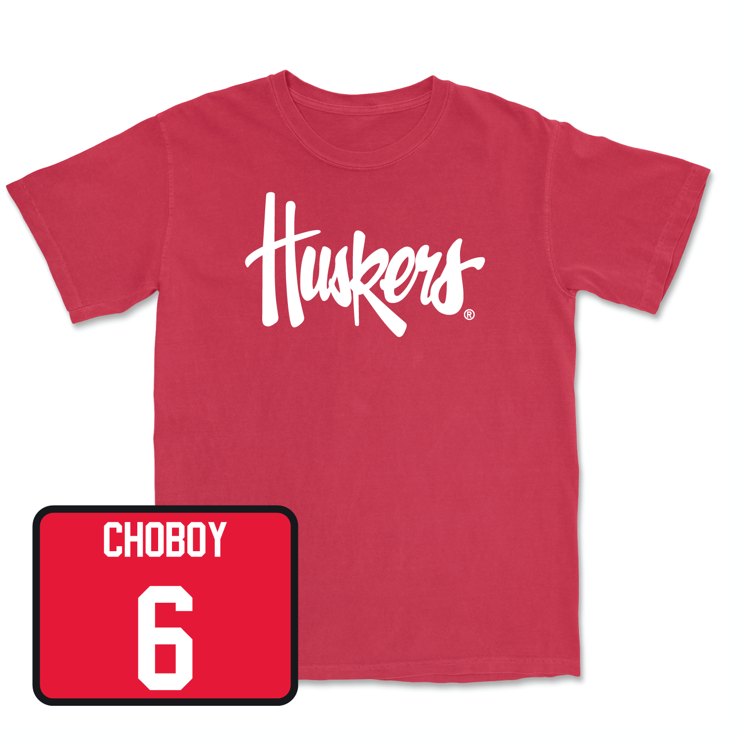 Red Women's Volleyball Huskers Tee Small / Laney Choboy | #6