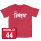 Red Football Huskers Tee 5 Small / Luke Lindenmeyer | #44