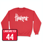 Red Football Huskers Crew 5 Large / Luke Lindenmeyer | #44