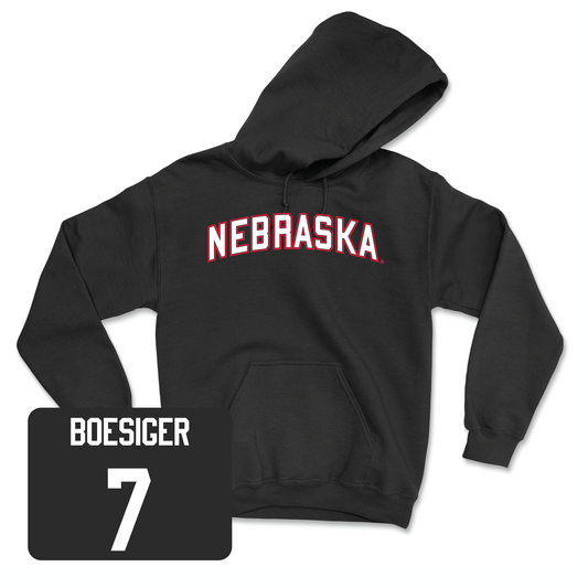 Black Women's Volleyball Nebraska Hoodie Youth Small / Maisie Boesiger | #7