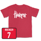 Red Women's Volleyball Huskers Tee Youth Large / Maisie Boesiger | #7