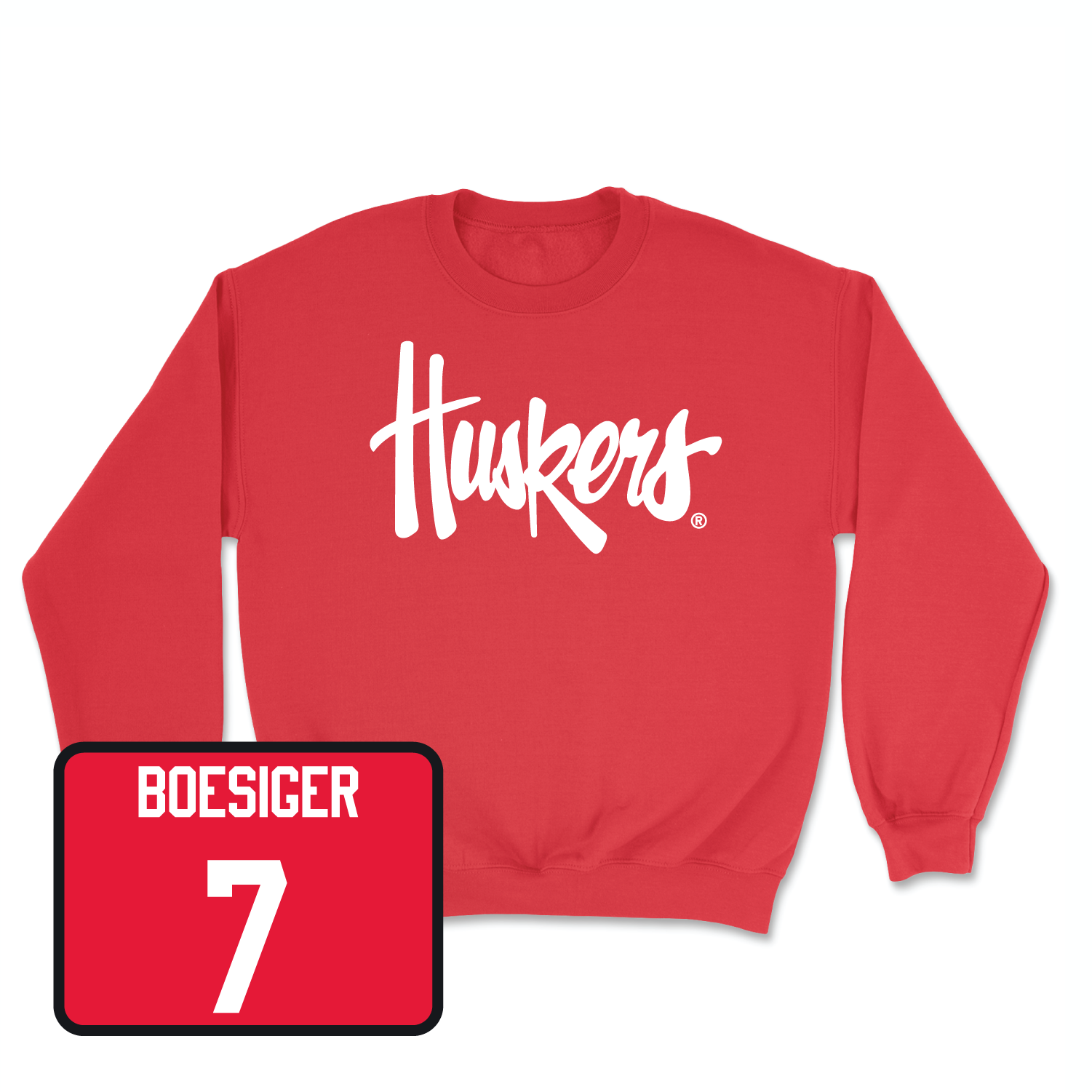 Red Women's Volleyball Huskers Crew Small / Maisie Boesiger | #7