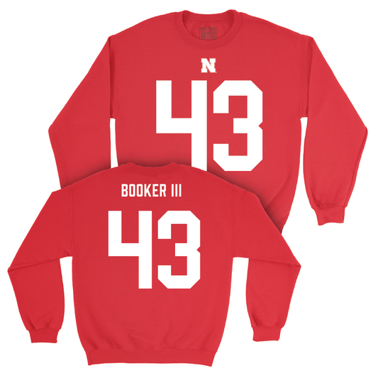 Nebraska Football Red Shirsey Crew - Michael Booker III | #43 Youth Small