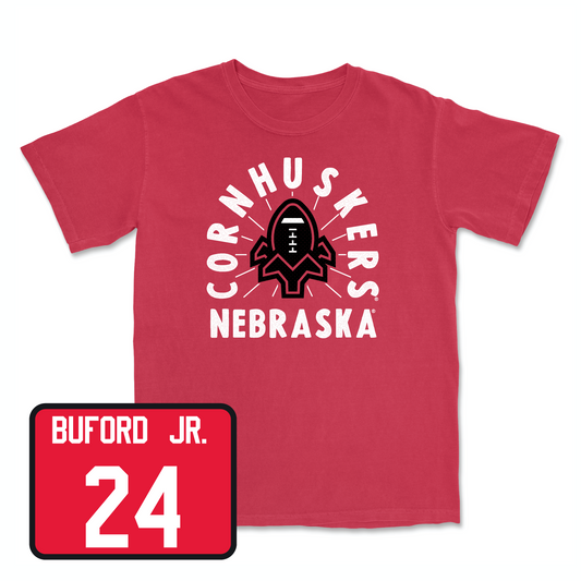 Red Football Cornhuskers Tee 3 2X-Large / Marques Buford Jr. | #24