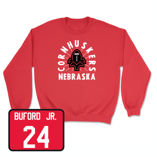 Red Football Cornhuskers Crew 3 2X-Large / Marques Buford Jr. | #24