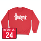 Red Football Huskers Crew 3 Large / Marques Buford Jr. | #24