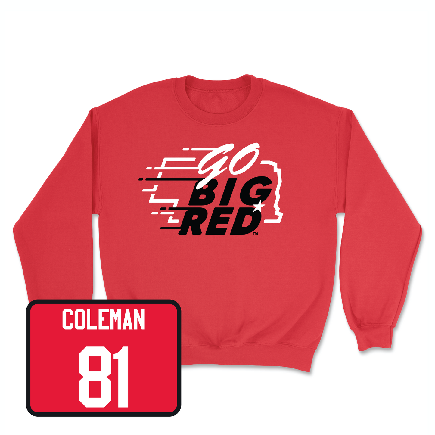 Red Football GBR Crew Youth Small / Malachi Coleman | #81