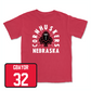 Red Football Cornhuskers Tee 4 2X-Large / Mikai Gbayor | #32