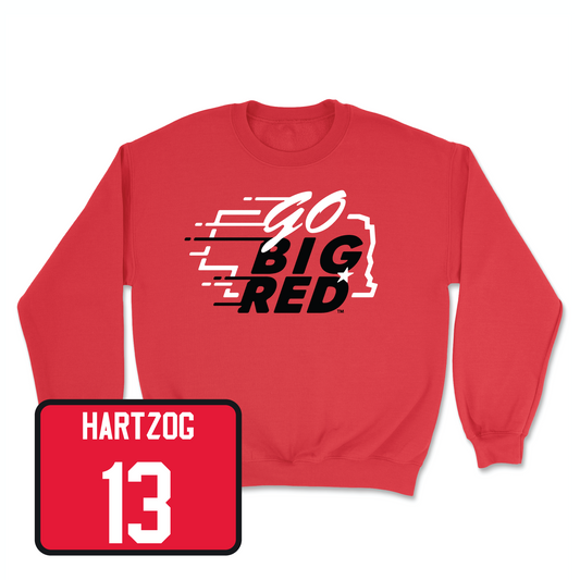 Red Football GBR Crew 2 Youth Small / Malcolm Hartzog | #13