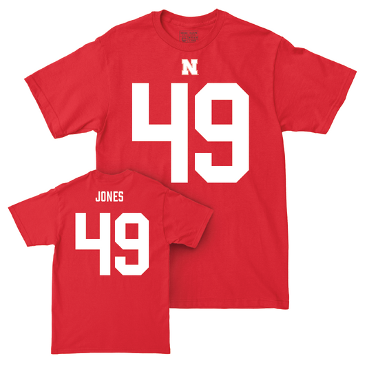 Nebraska Football Red Shirsey Tee - Mason Jones | #49 Youth Small