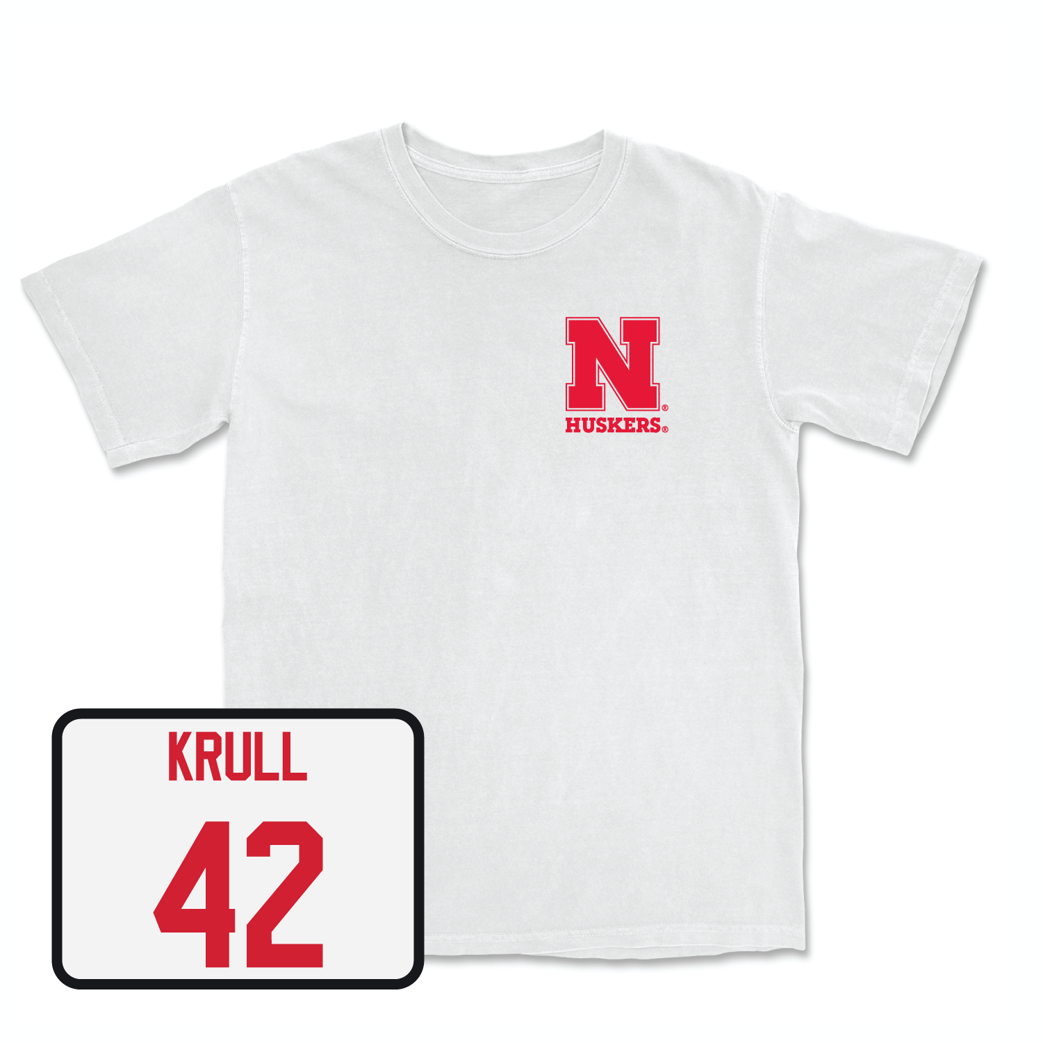 White Women's Basketball Comfort Colors Tee Small / Maddie Krull | #42
