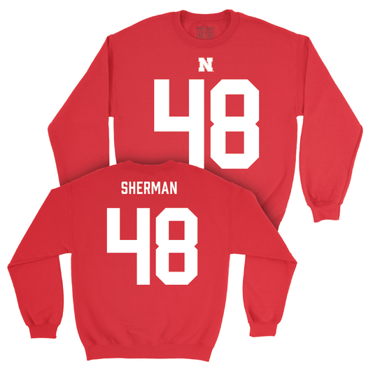 Nebraska Football Red Shirsey Crew - Mekhail Sherman | #48 Youth Small