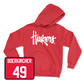 Red Football Huskers Hoodie 6 Youth Large / Nate Boerkircher | #49