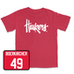 Red Football Huskers Tee 6 Medium / Nate Boerkircher | #49