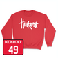 Red Football Huskers Crew 6 Small / Nate Boerkircher | #49