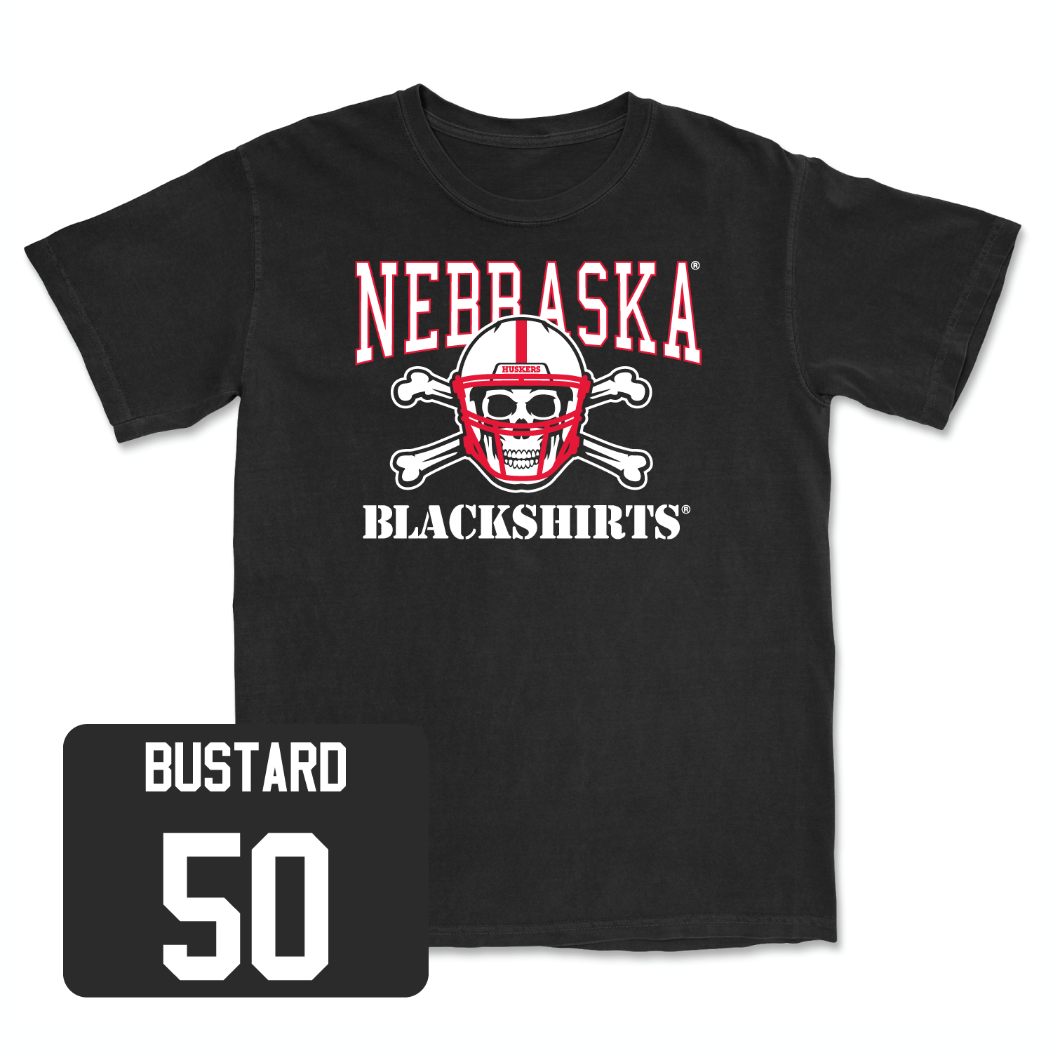 Black Football Blackshirts Tee Youth Large / Noah Bustard | #50