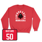 Red Football Cornhuskers Crew Youth Large / Noah Bustard | #50