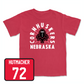 Red Football Cornhuskers Tee 7 2X-Large / Nash Hutmacher | #72