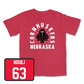 Red Football Cornhuskers Tee 4X-Large / Nouredin Nouili | #63