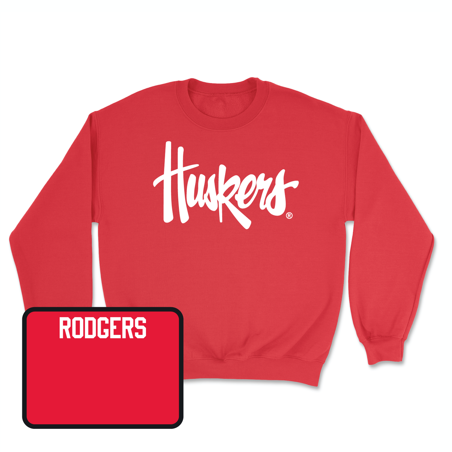 Red Track & Field Huskers Crew Small / Omar Rodgers