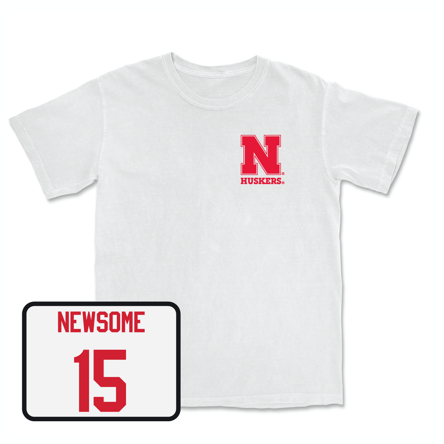White Football Comfort Colors Tee 2 Large / Quinton Newsome | #15