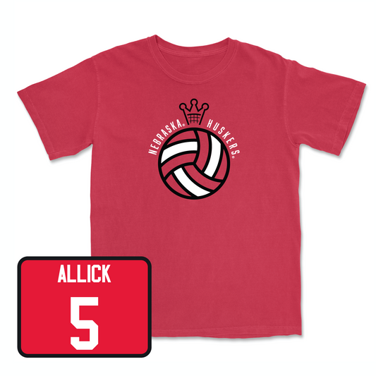 Red Women's Volleyball Crown Tee 2X-Large / Rebekah Allick | #5