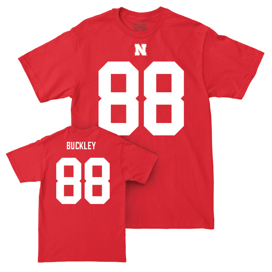 Nebraska Football Red Shirsey Tee - Ru'Quan Buckley | #88 Youth Small