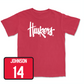 Red Football Huskers Tee 2 3X-Large / Rahmir Johnson | #14