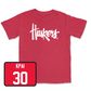 Red Football Huskers Tee 4 Medium / Randolph Kpai | #30