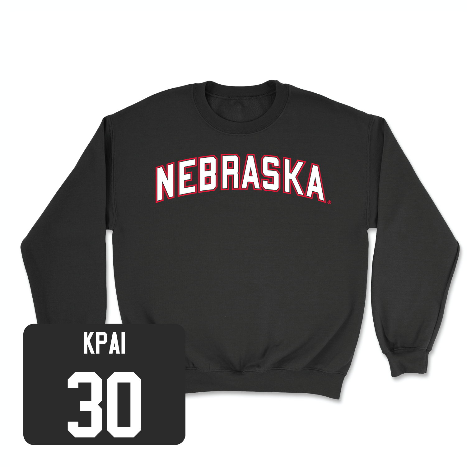 Black Football Nebraska Crew 4 Youth Large / Randolph Kpai | #30