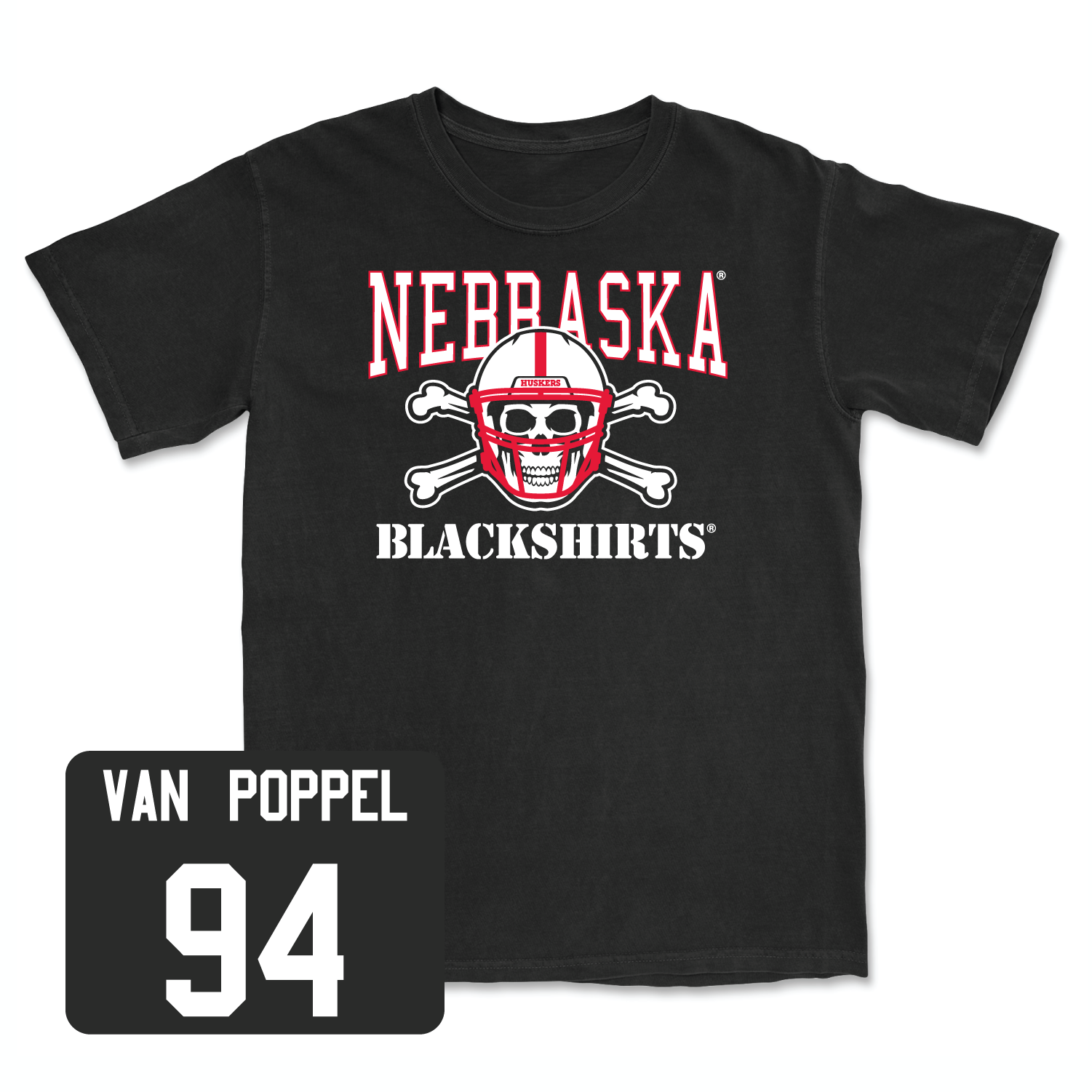 Black Football Blackshirts Tee Medium / Riley Van Poppel | #94