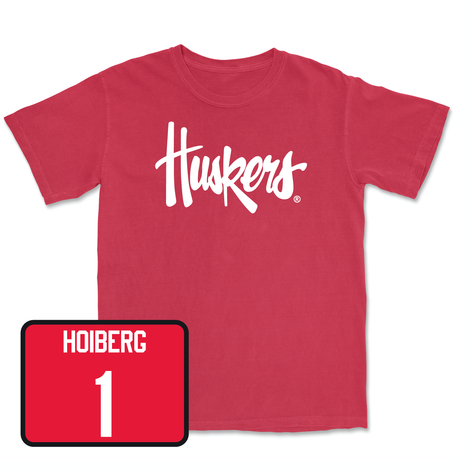 Red Men's Basketball Huskers Tee Small / Samuel Hoiberg | #1