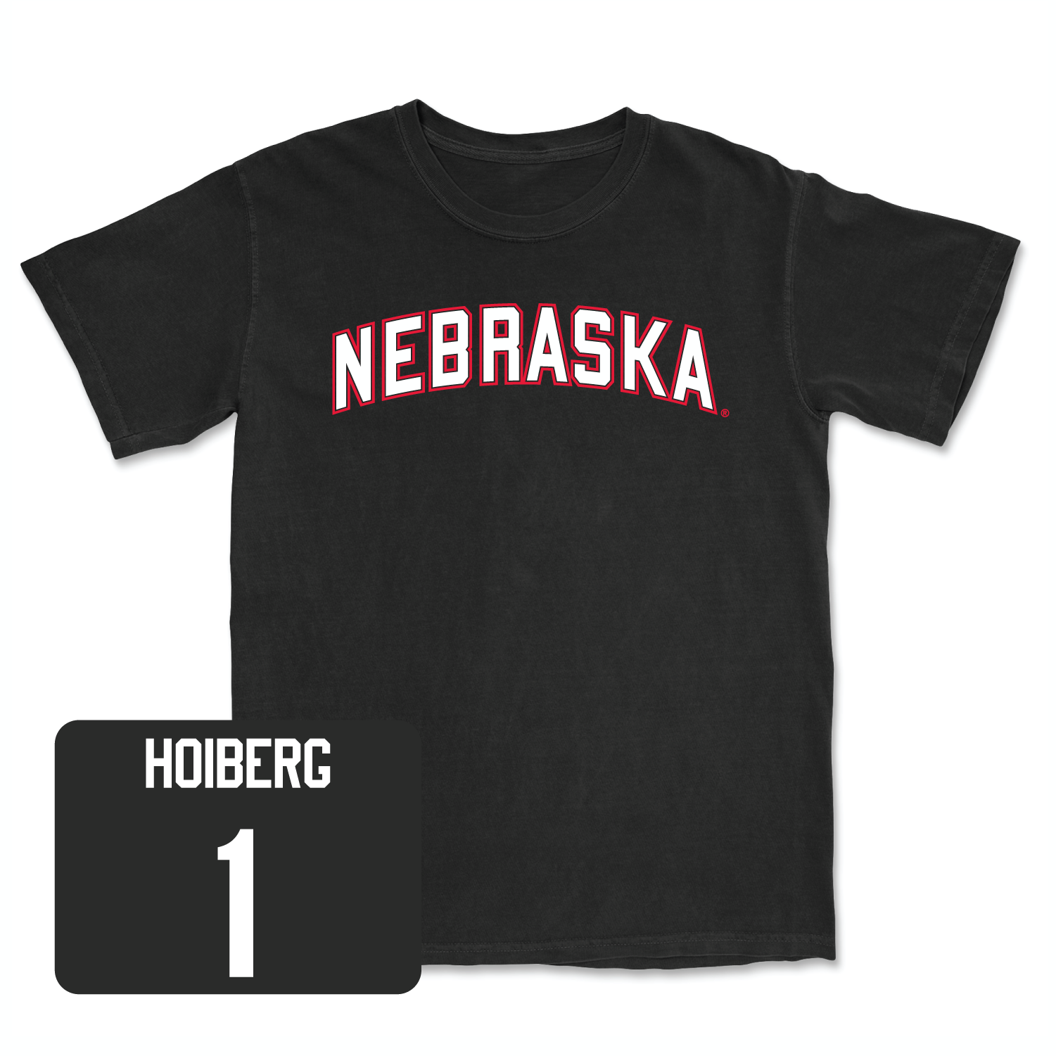 Black Men's Basketball Nebraska Tee Large / Samuel Hoiberg | #1