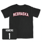 Black Men's Basketball Nebraska Tee 3X-Large / Samuel Hoiberg | #1