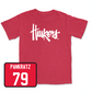 Red Football Huskers Tee 7 Youth Large / Spencer Pankratz | #79