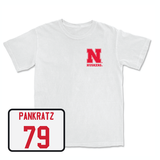 White Football Comfort Colors Tee 7 Youth Small / Spencer Pankratz | #79