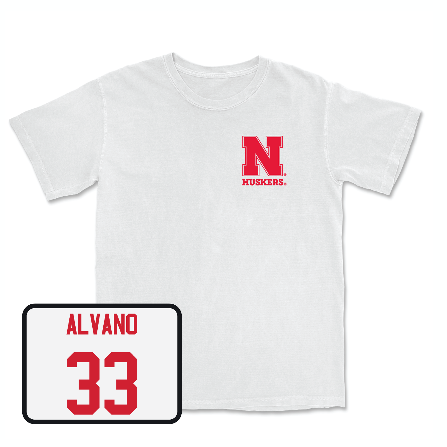 White Football Comfort Colors Tee Youth Small / Tristan Alvano | #33