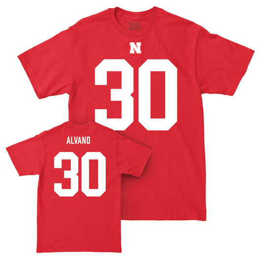 Nebraska Football Red Shirsey Tee - Tristan Alvano | #30 Youth Small