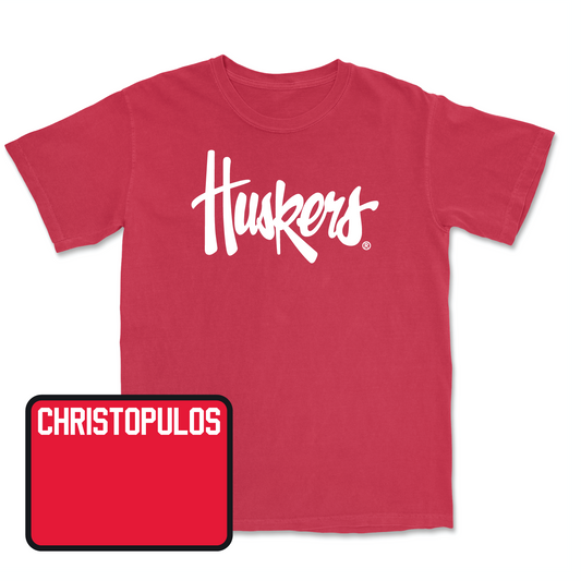 Red Men's Gymnastics Huskers Tee Youth Small / Taylor Christopulos