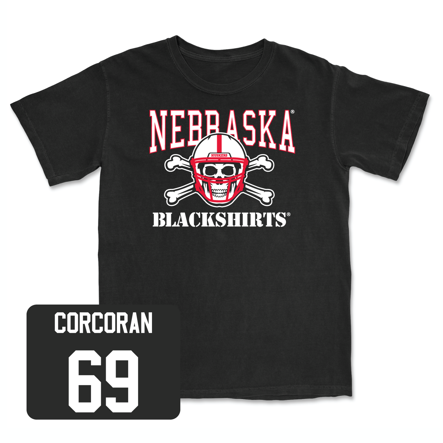 Black Football Blackshirts Tee 2X-Large / Turner Corcoran | #69