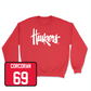 Red Football Huskers Crew Youth Large / Turner Corcoran | #69