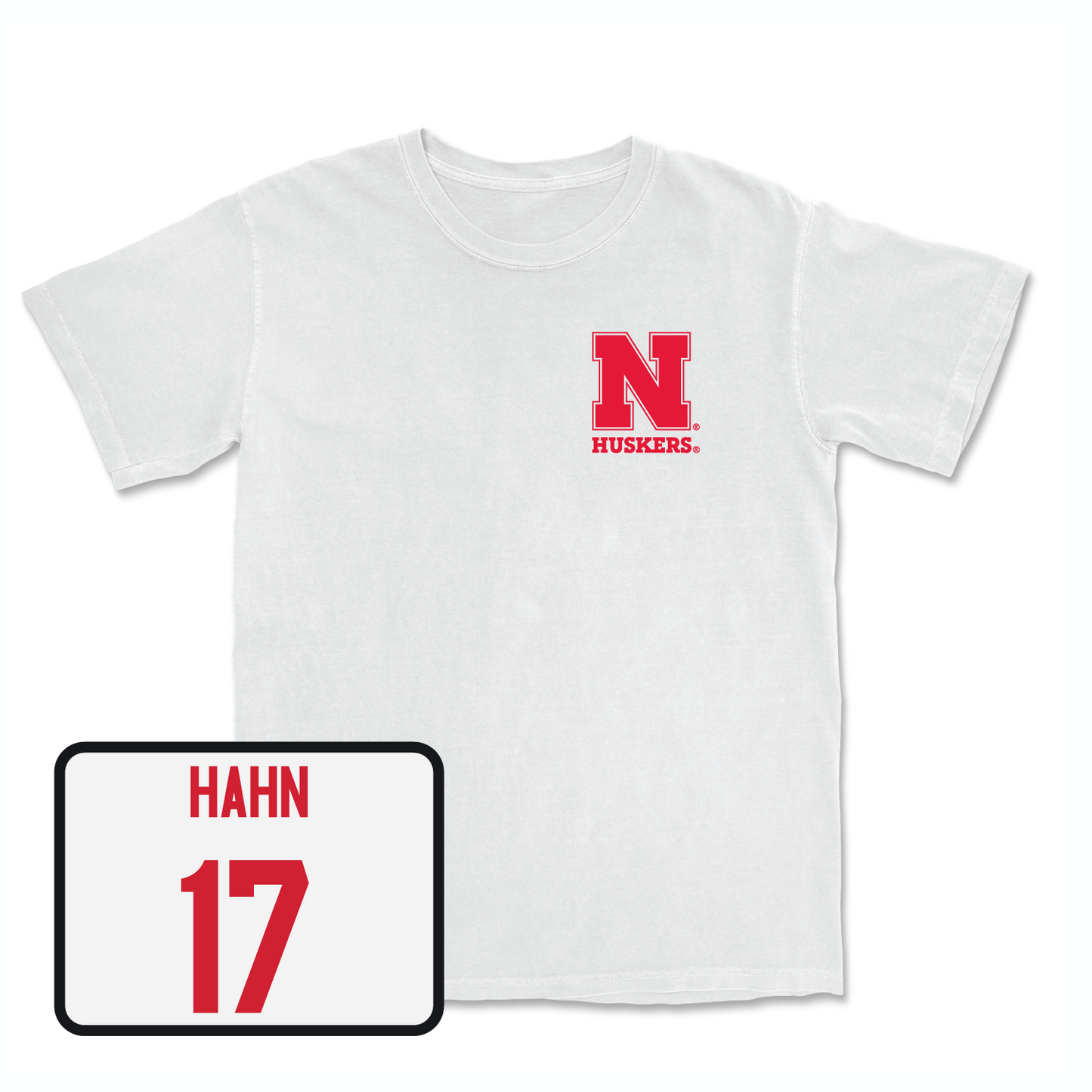White Football Comfort Colors Tee 2 Youth Large / Ty Hahn | #17