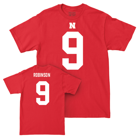 Nebraska Football Red Shirsey Tee - Ty Robinson | #9 Youth Small