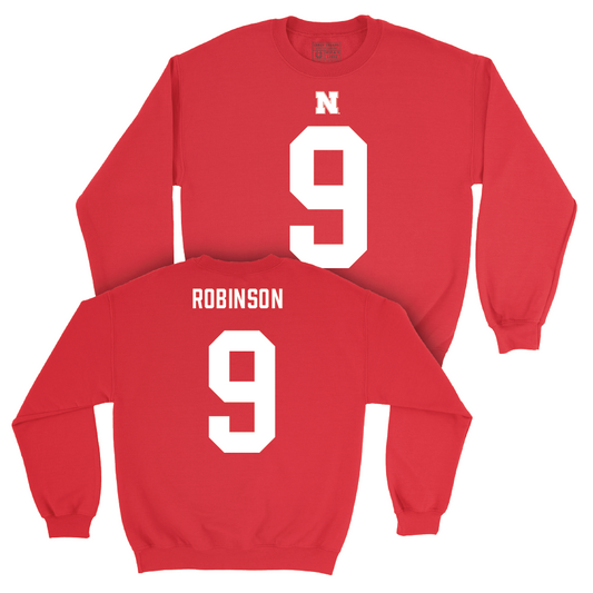 Nebraska Football Red Shirsey Crew - Ty Robinson | #9 Youth Small