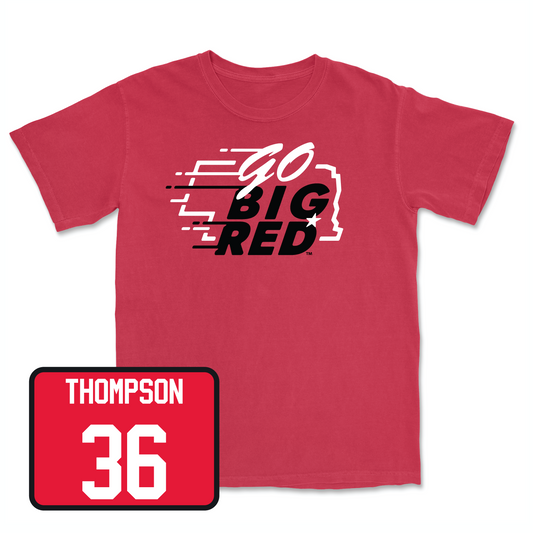 Red Football GBR Tee Youth Small / Taveon Thompson | #36