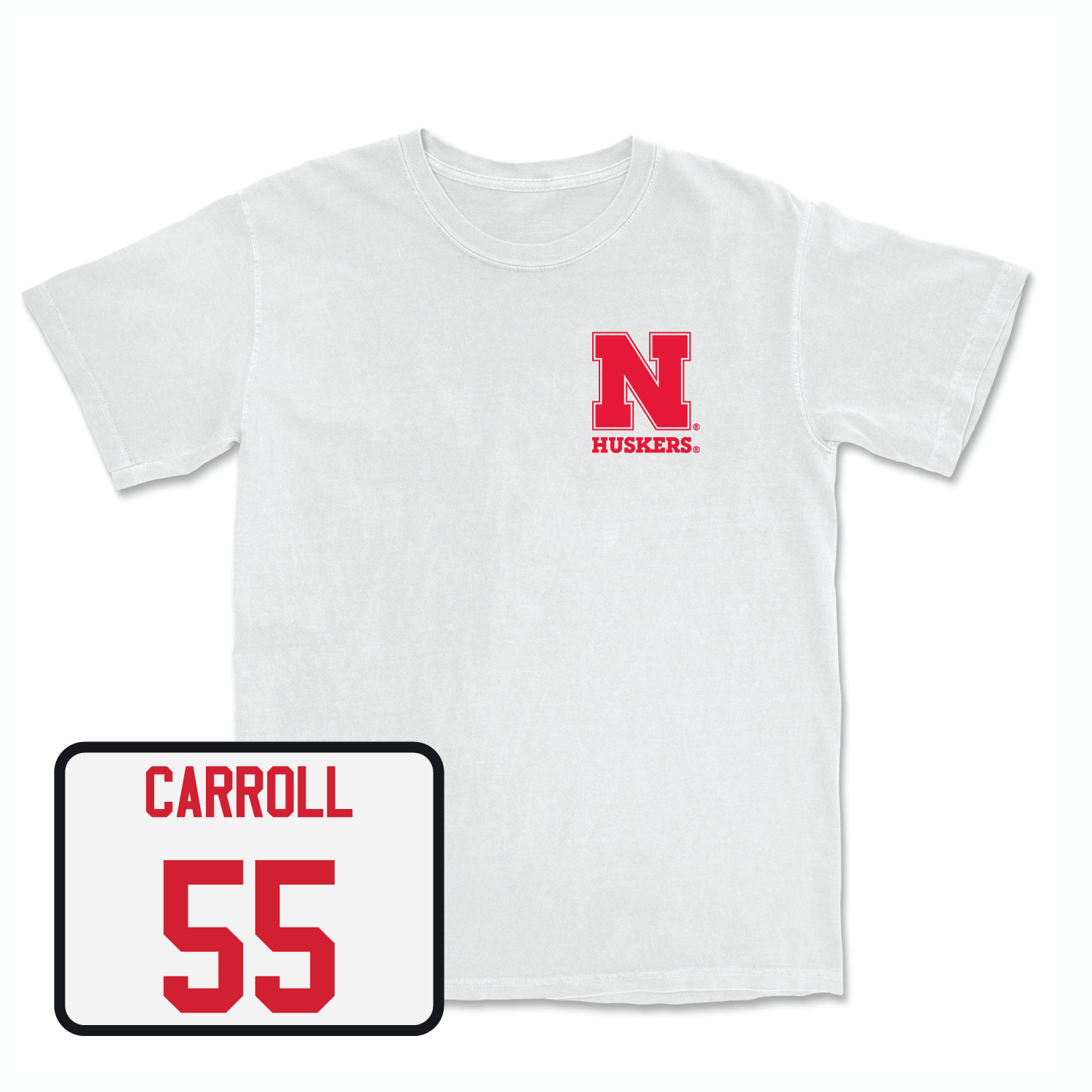 White Football Comfort Colors Tee X-Large / Vincent Carroll | #55