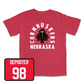 Red Football Cornhuskers Tee Youth Medium / Will DePooter | #98