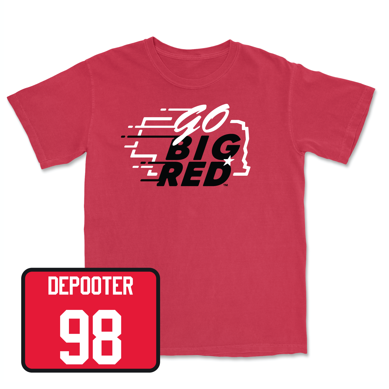 Red Football GBR Tee Large / Will DePooter | #98